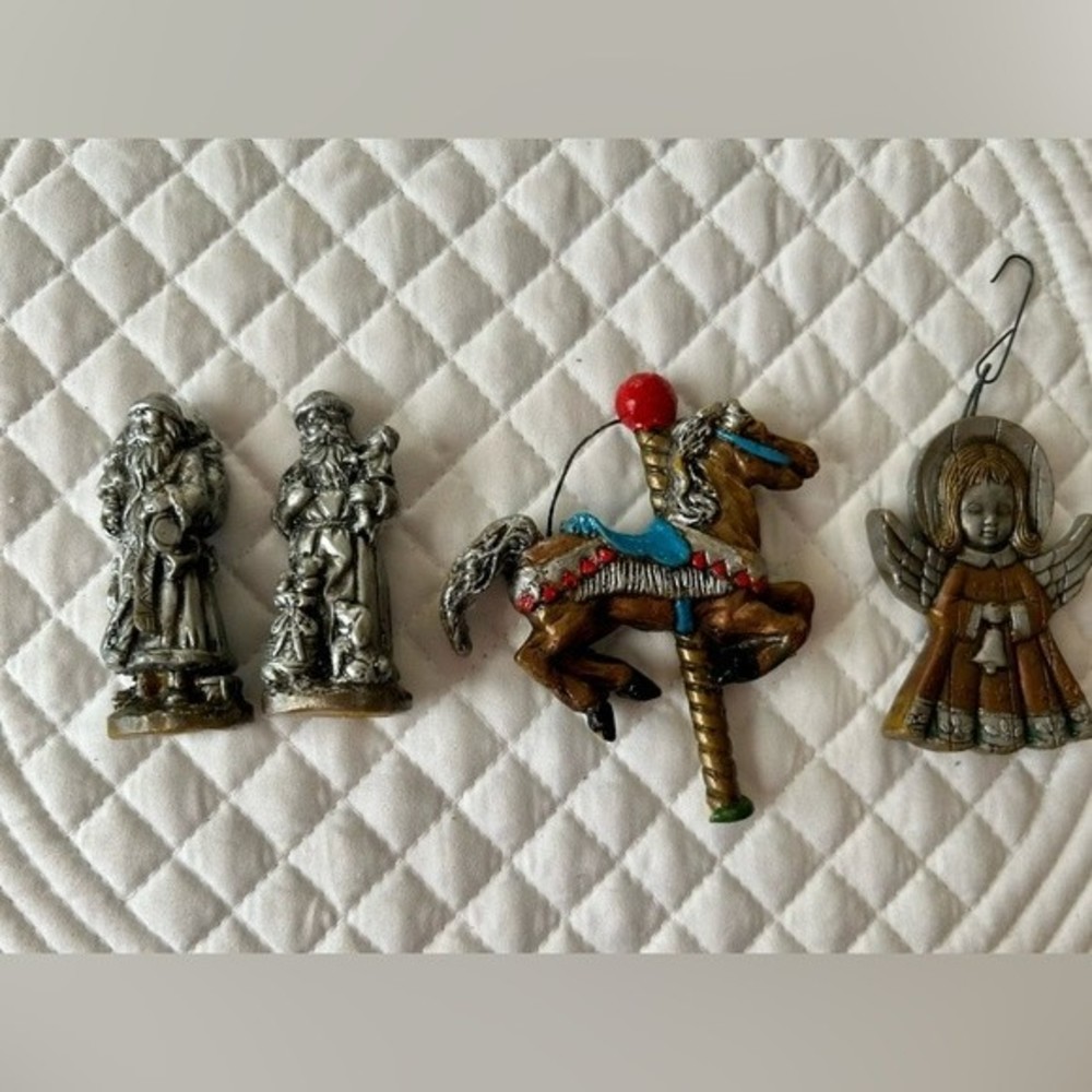 Old World Bavarian wax ornaments made in USA hand crafted and hand painted